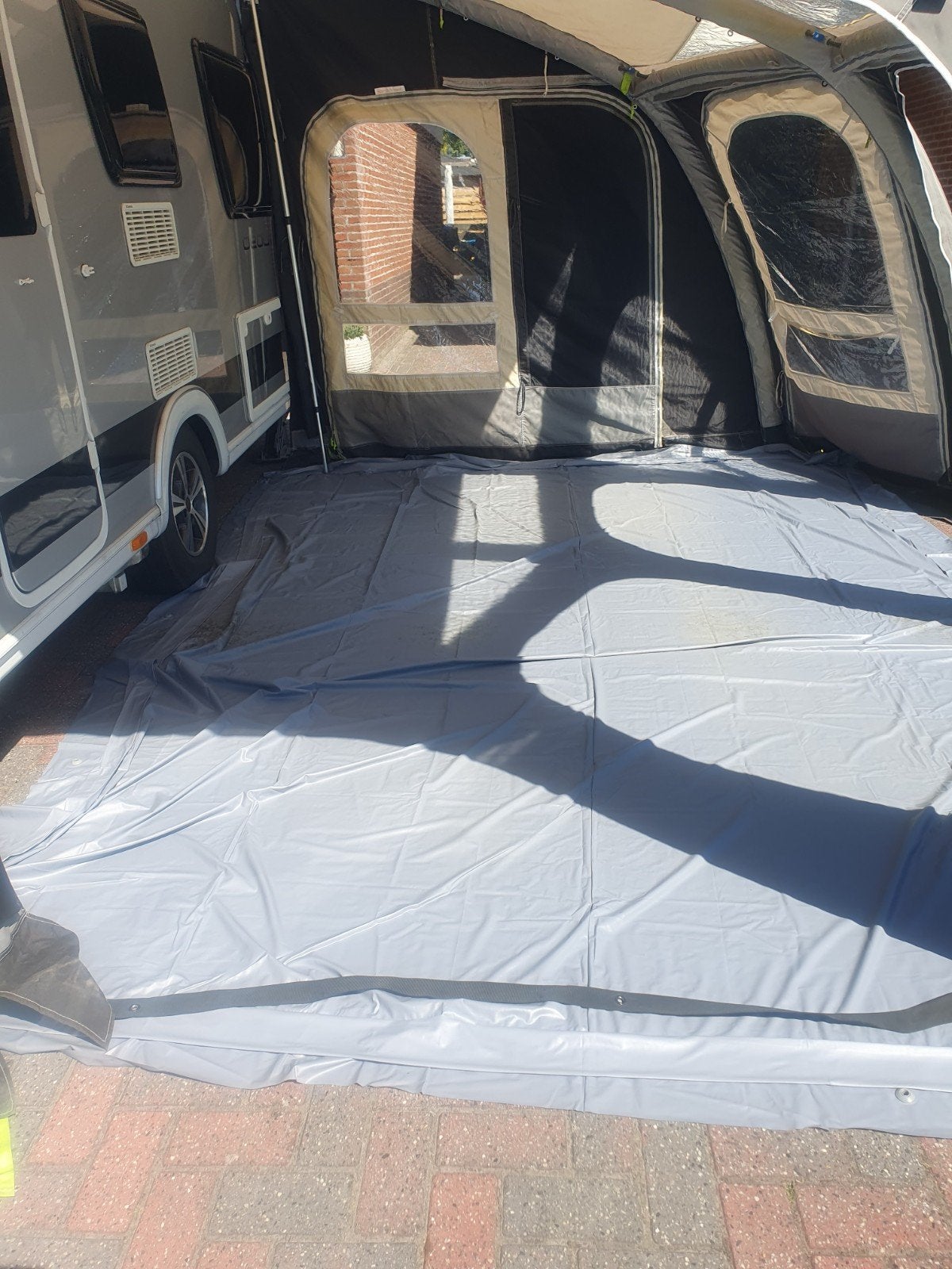 Kampa Motor Ace Air 400L opblaasbare voortent, Caravans en Kamperen, Voortenten en Luifels, Ophalen, Gebruikt, Polyester, Kampa Dometic
