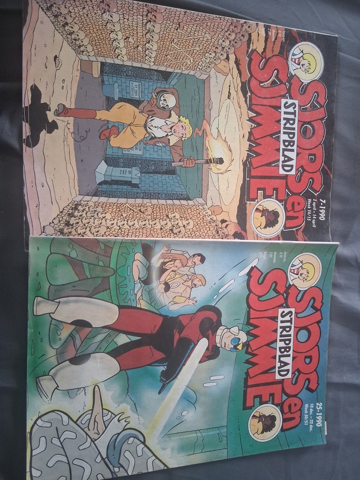 Sjors en Sjimmie Stripblad - 2 nummers uit 1990, Meerdere stripboeken, Ophalen of Verzenden, Gelezen