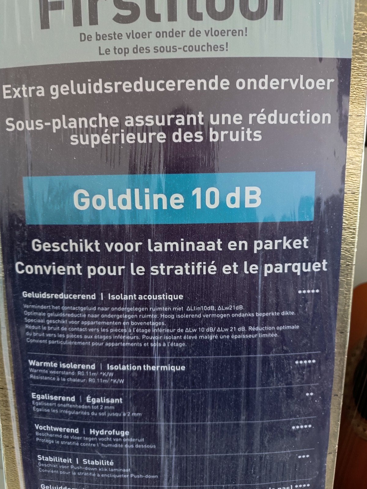 Ondervloer Goldline 10dB, Ophalen, Overige materialen, 30 cm of meer, 50 tot 150 cm