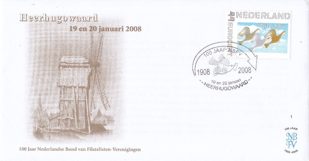 100 jaar NBVF – Heerhugowaard – 19-20 januari 2008, Verzenden, Envelop
