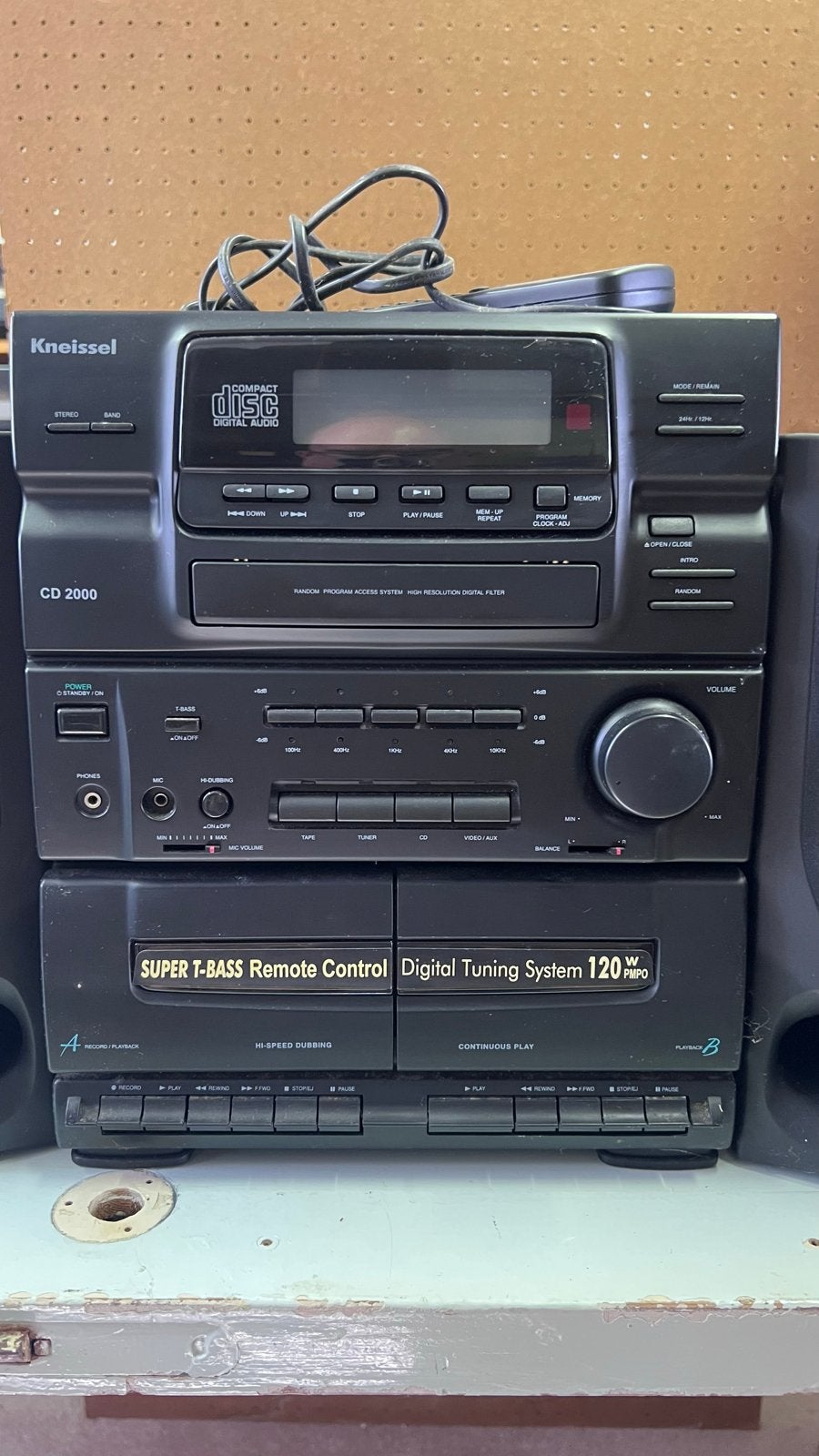 Kneissel CD 2000 Microset met Cassettedeck en Speakers, Gebruikt, Cassettedeck, Microset, Ophalen