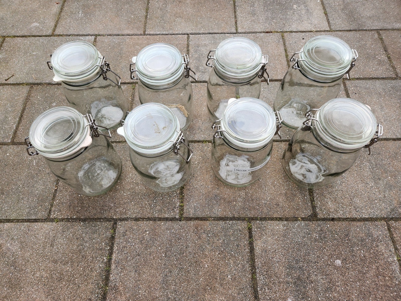 Set van 8 glazen voorraadpotten met beugelsluiting van Ikea, Ophalen, Voorraadpot, Overige merken, Glas