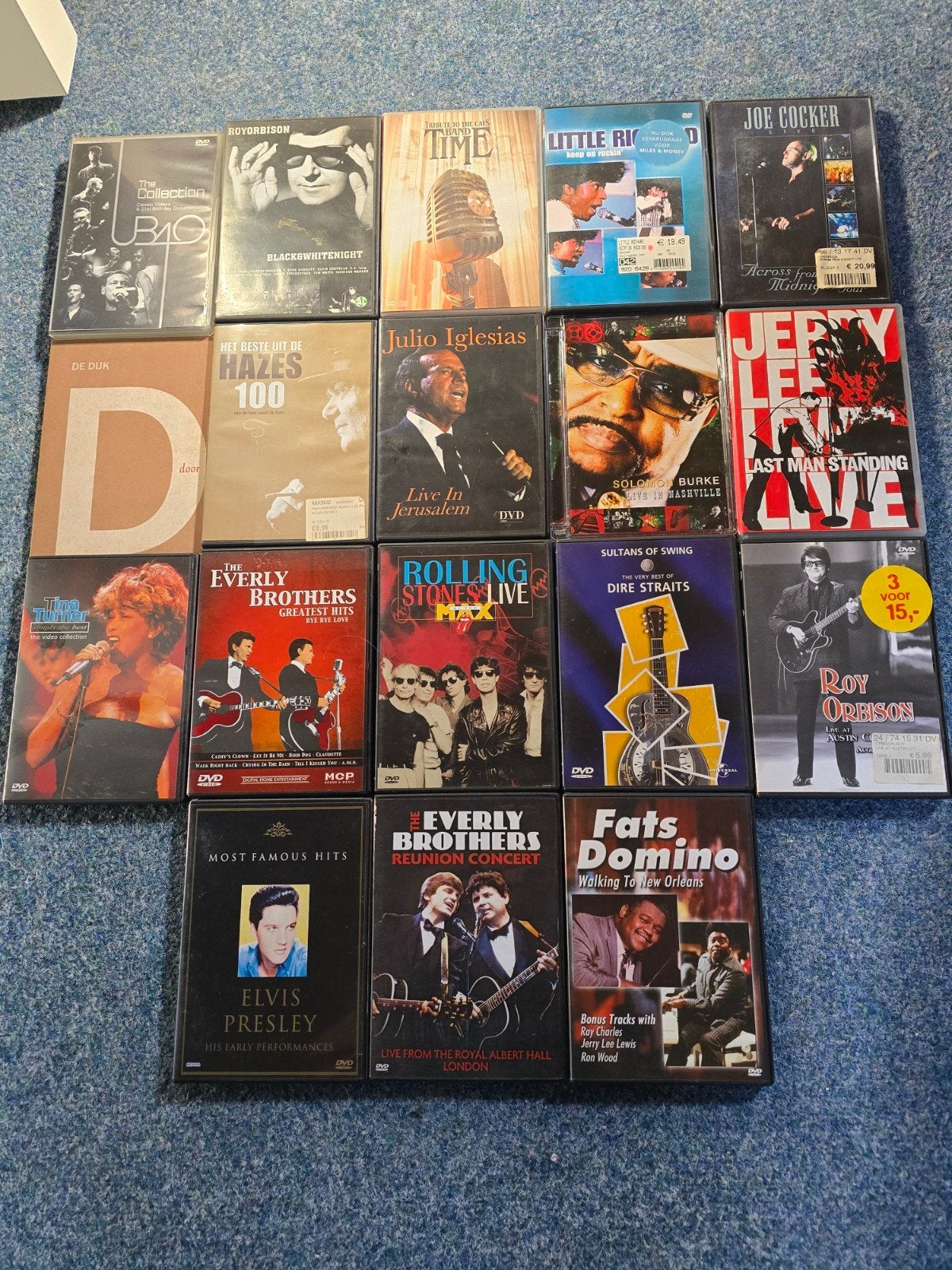 Diverse DVD's van bekende artiesten en bands, Alle leeftijden, Ophalen of Verzenden, Gebruikt, Inclusief doosje