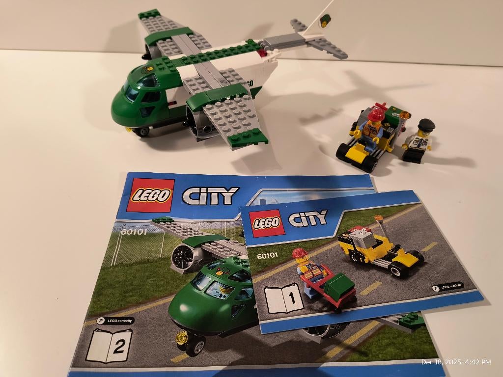 LEGO CITY 60101 Airport Cargo Plane compleet met boekje, Ophalen of Verzenden, Zo goed als nieuw, Complete set, Lego