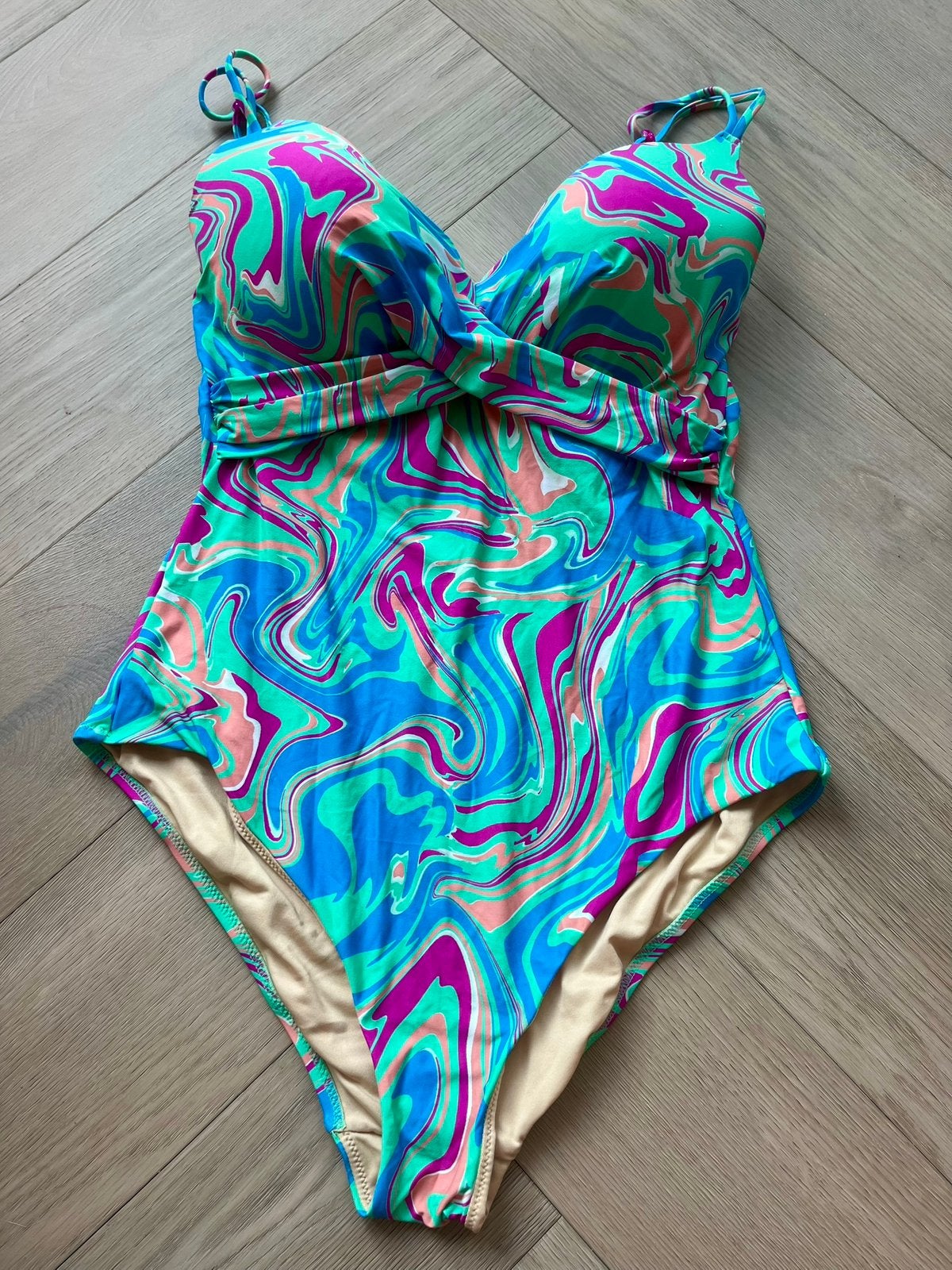 Marie Jo Swim Badpak 85C Arubani Blauw (LEES BESCHRIJVING), Badpak, Zo goed als nieuw, Verzenden, Blauw