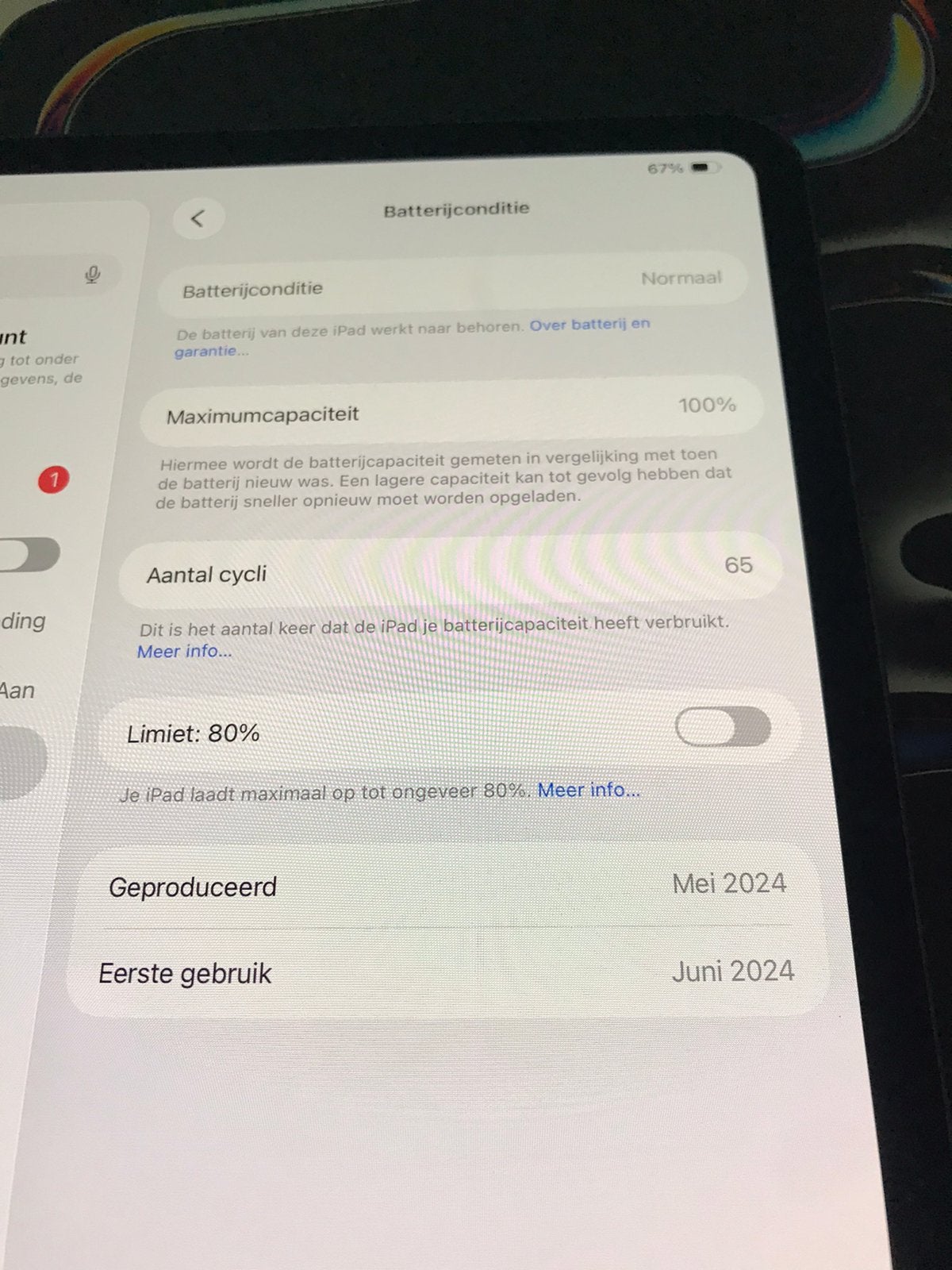 Foto 3 van iPad Pro 11 inch M4 chip black 256gb als nieuw en Factuur