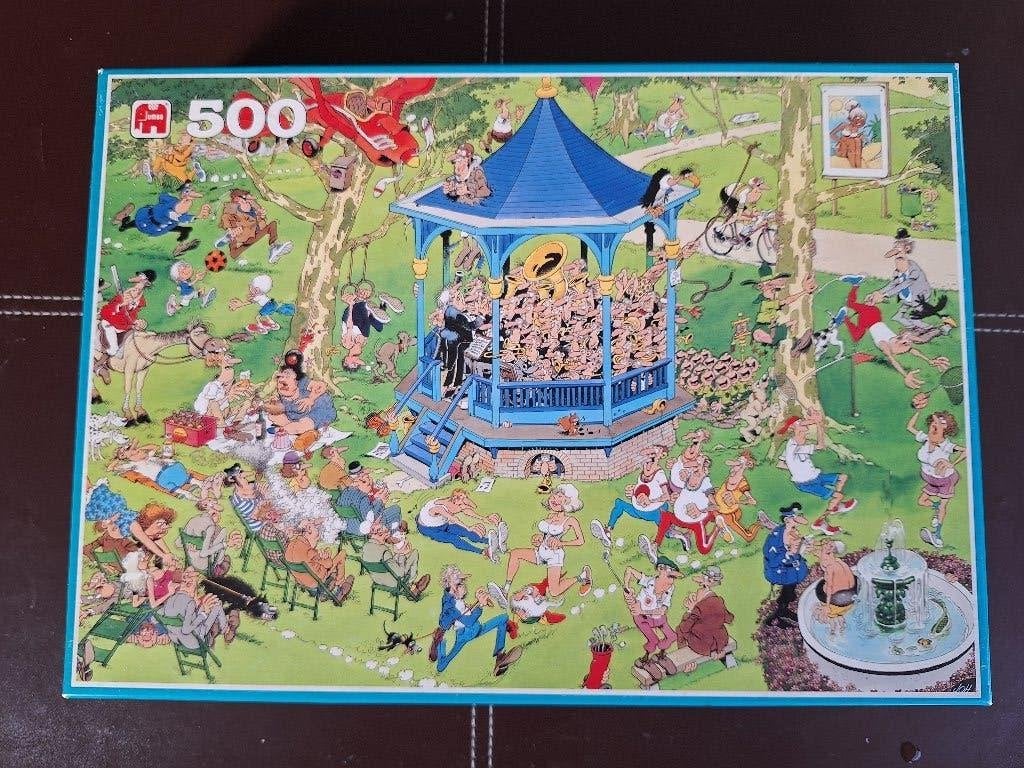 Jan van Haasteren   "IN HET PARK"  500 stukjes, Hobby en Vrije tijd, Ophalen of Verzenden, 500 t/m 1500 stukjes, Zo goed als nieuw