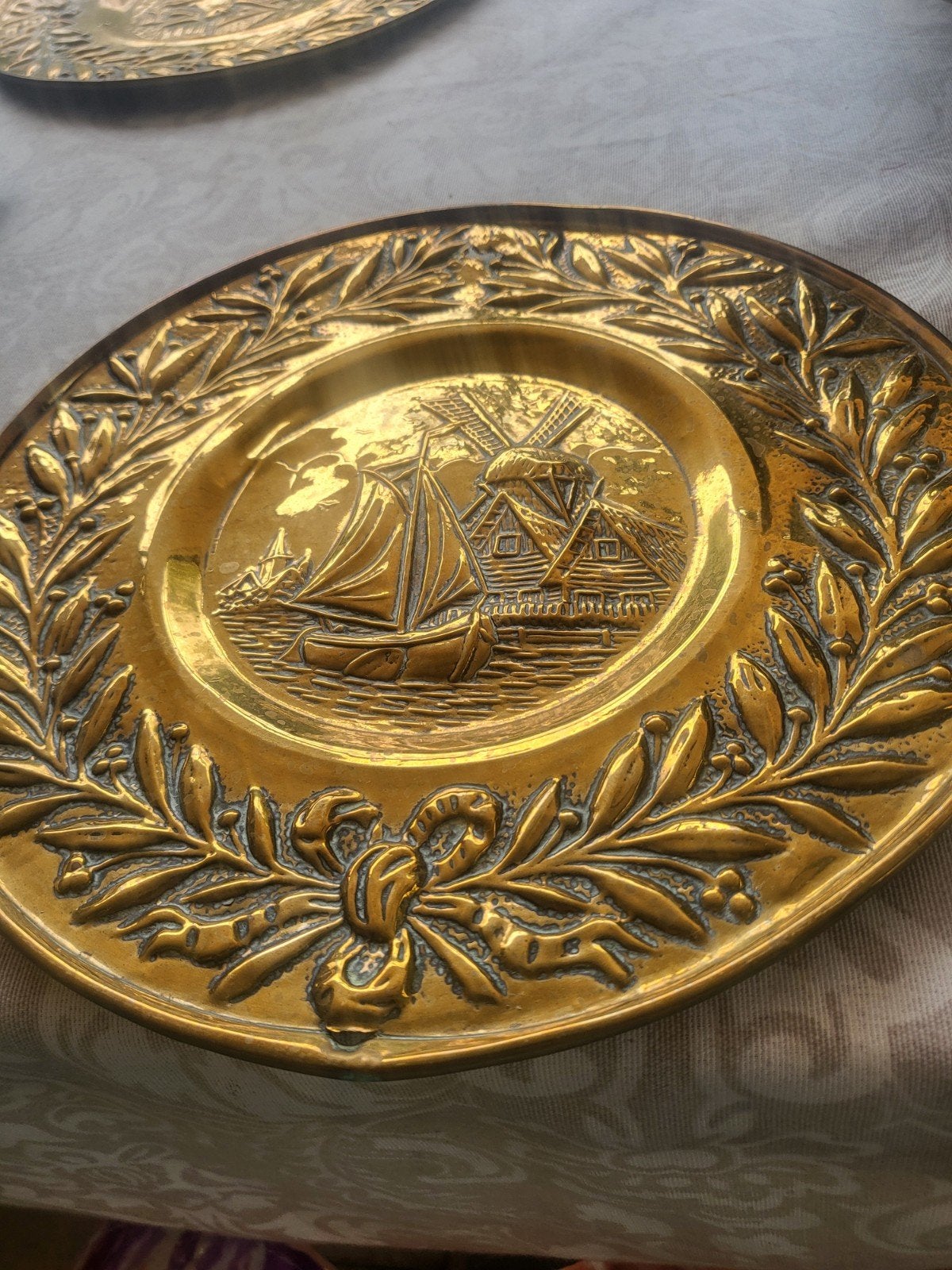 2 oude koperen wandborden, Ophalen of Verzenden