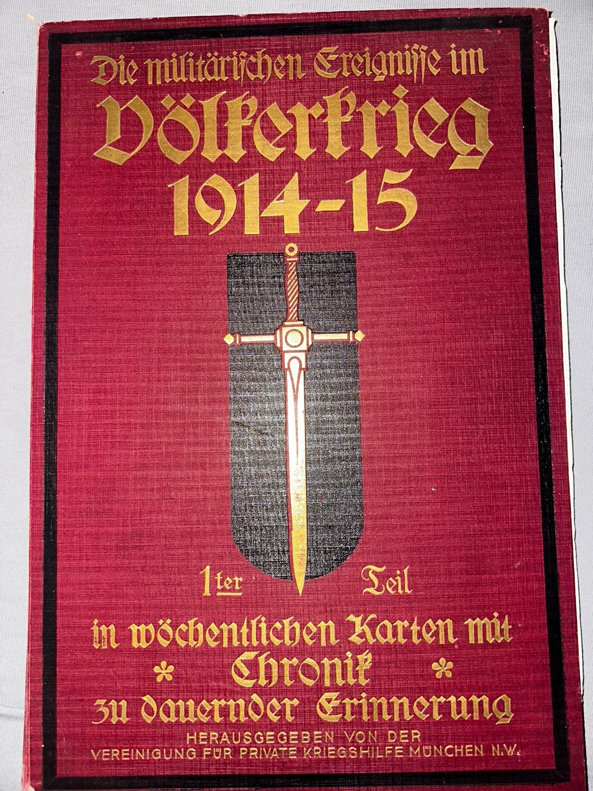 Ww1 boek, Ophalen of Verzenden, Voor 1940, Zo goed als nieuw