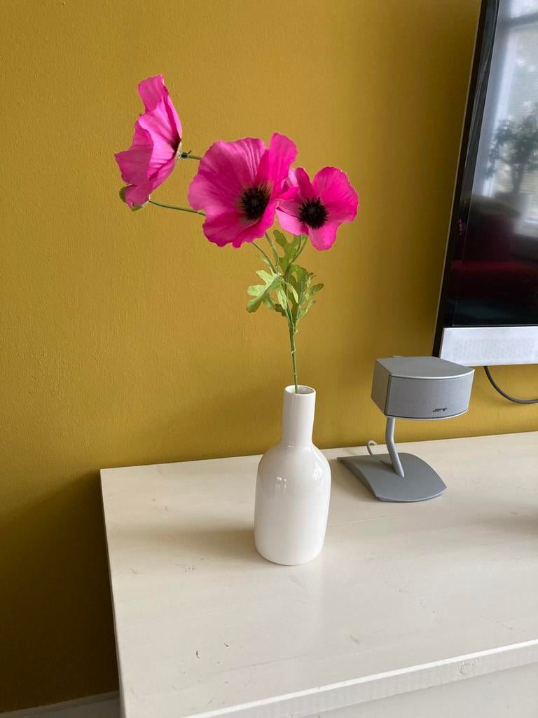 Roze kunstbloem klaproos / papaver, Ophalen of Verzenden, Zo goed als nieuw