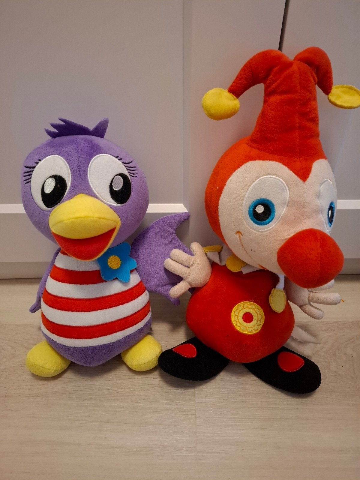 Efteling Jokie en Jet knuffels, Kinderen en Baby's, Speelgoed | Knuffels en Pluche, Paars, Gebruikt, Overige merken, Overige karakters
