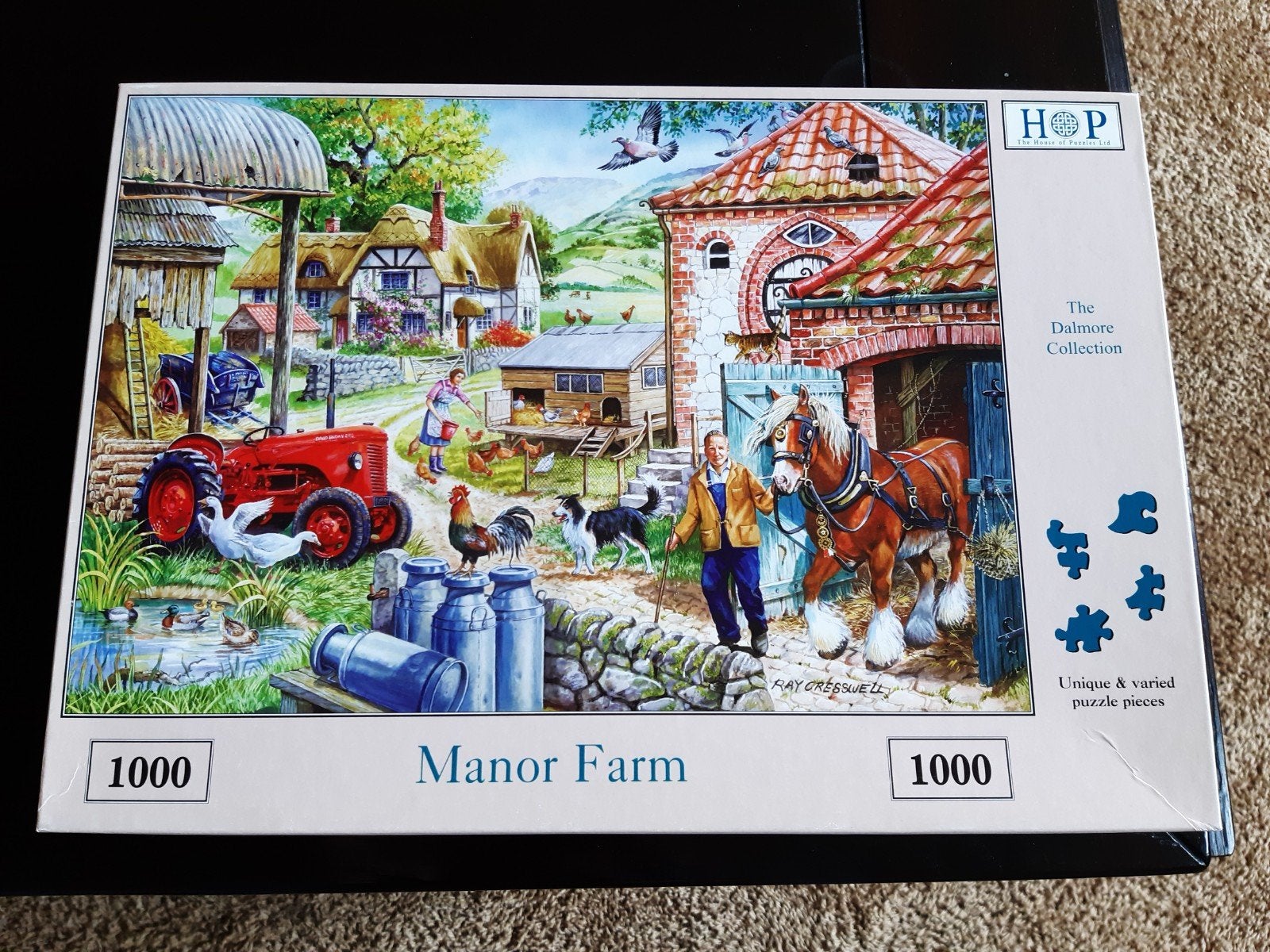 Hop puzzel Manor Farm, Hobby en Vrije tijd, Ophalen of Verzenden, 500 t/m 1500 stukjes, Zo goed als nieuw