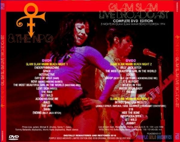 Prince - Glam Slam Live Broadcast 1994 2DVD (3 Nights), Verzenden, 1990 - 1999, Nieuw in verpakking