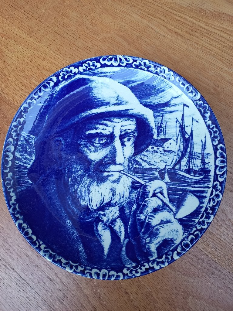Wandbord Boch “Frères la Louvière” (Diameter 25 cm), Ophalen of Verzenden