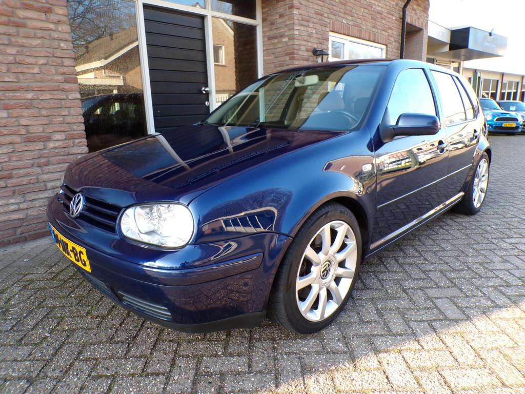 Volkswagen Golf 2.3 V5 Highline, Auto's, Voorwielaandrijving, Stof, Gebruikt, Blauw