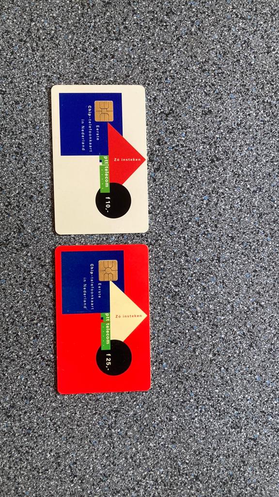 Twee.  Eerste. Chip. kaarten 12,50 . Euro, Ophalen of Verzenden
