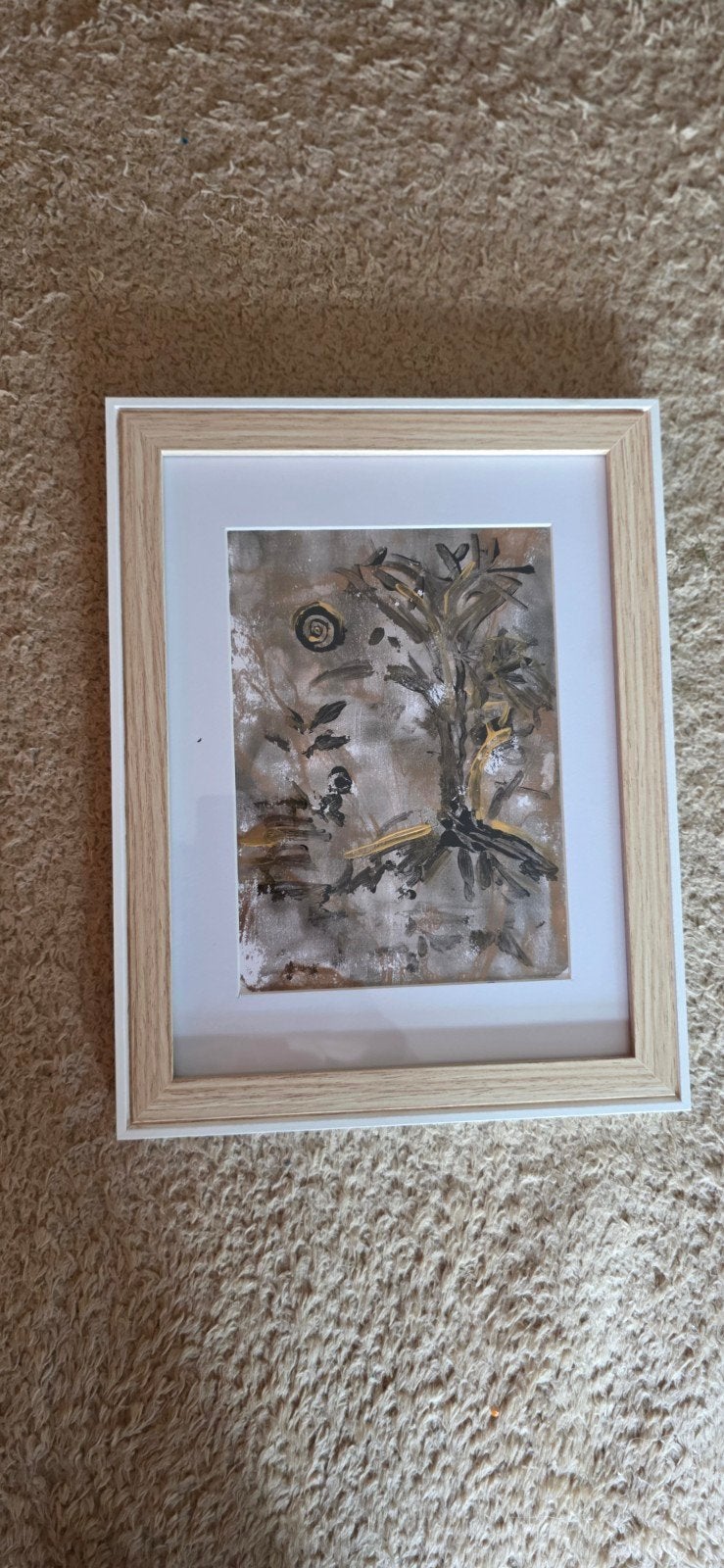 Mystieke Levensboom – Origineel Abstract Kunstwerk met Goude, Ophalen of Verzenden
