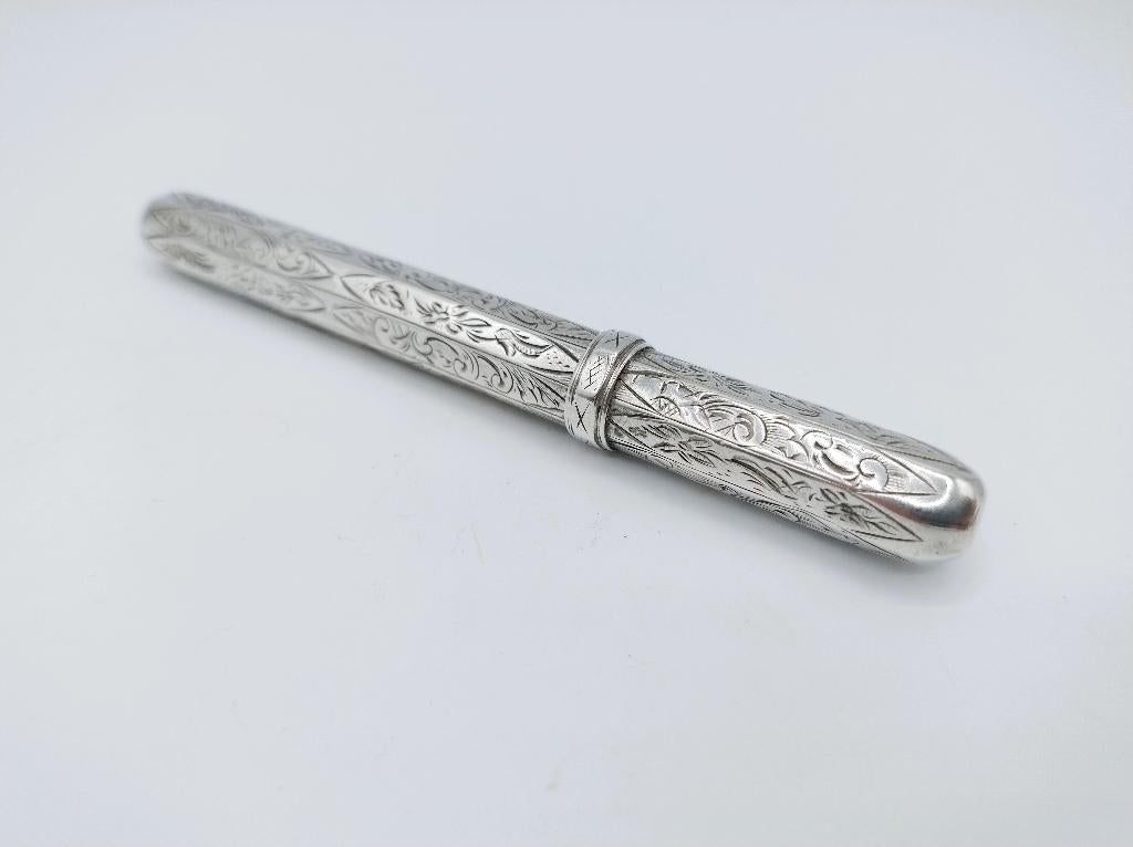Zilveren naaldenkoker, Nederland, 19e eeuws, Verzenden, Zilver