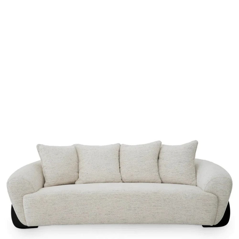 ZSM weg: Eichholtz Sofa Siderno Seashell Off-White, Ophalen, 125 tot 150 cm, Driepersoons, Zo goed als nieuw