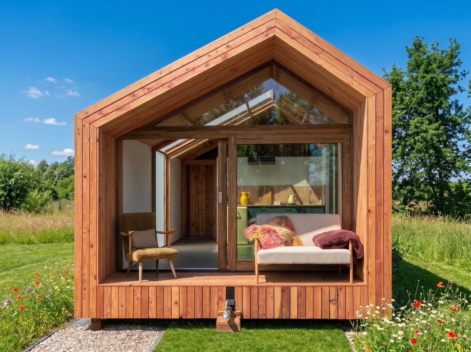 Tiny house / mantelzorg / thuiskantoor, Tuin en Terras, Tuinhuizen, Ophalen of Verzenden, Nieuw, 3 ramen of meer