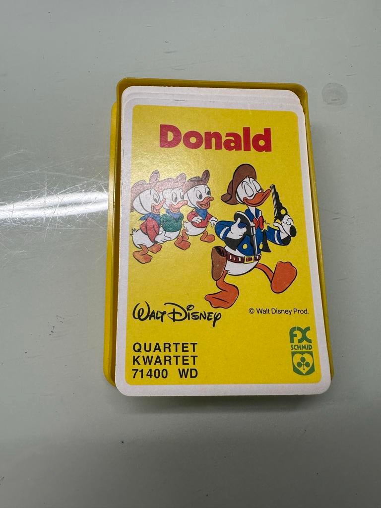 Donald Duck Kwintet Kaartspel - Vintage Disney, Drie of vier spelers, Ophalen of Verzenden, Zo goed als nieuw