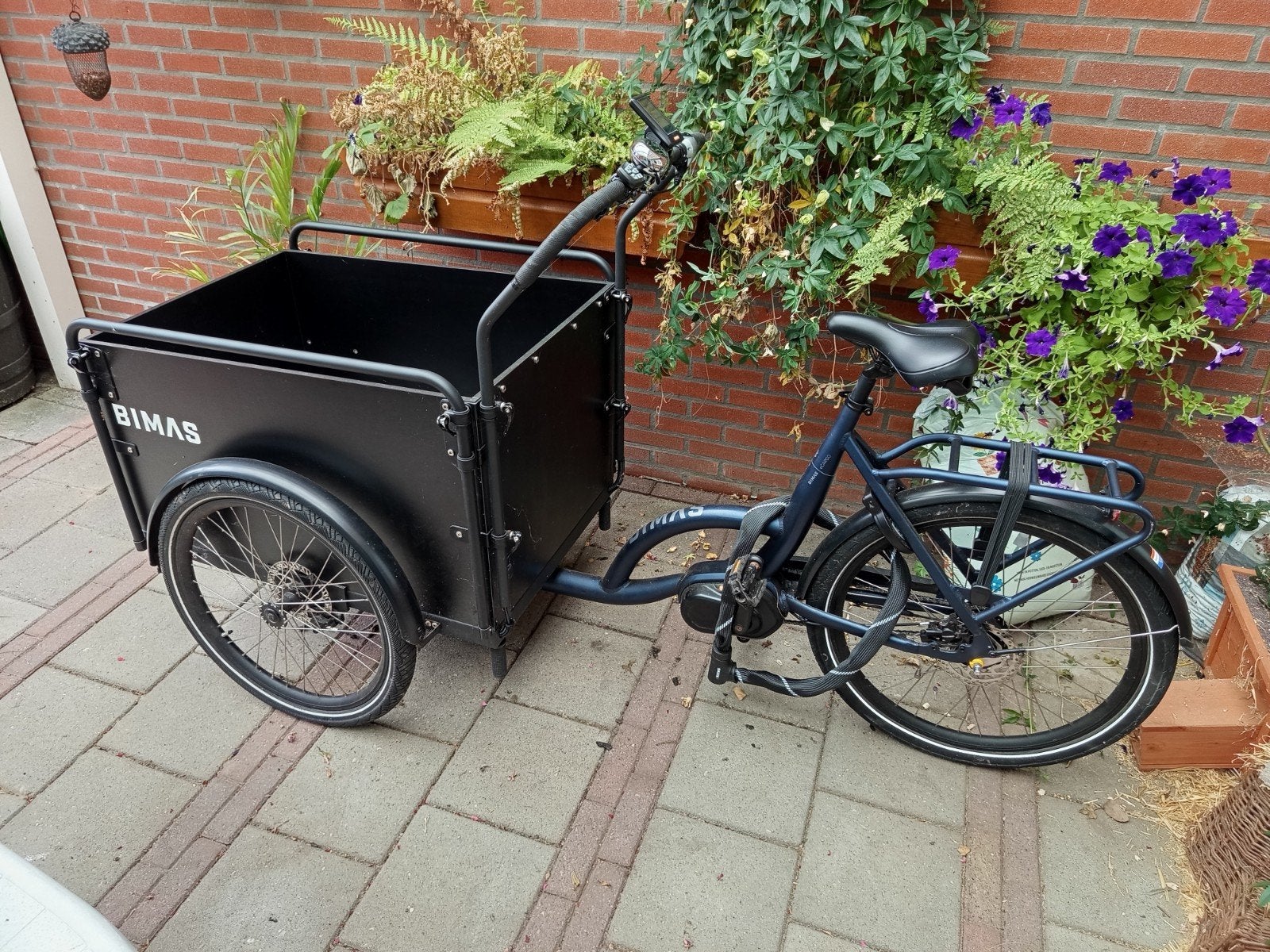Bimas 3-wiel elektrische bakfiets met Bafang motor, Goederen, Elektrisch, Zo goed als nieuw, Schijfrem