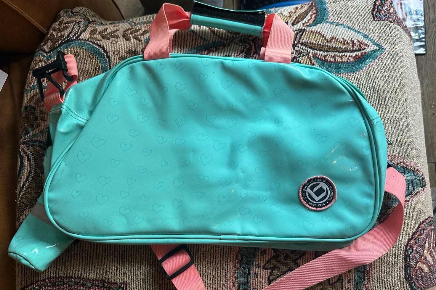 Hockeytas Brabo - Turquoise met roze accenten, Sport en Fitness, Hockey, Ophalen of Verzenden, Gebruikt, Tas