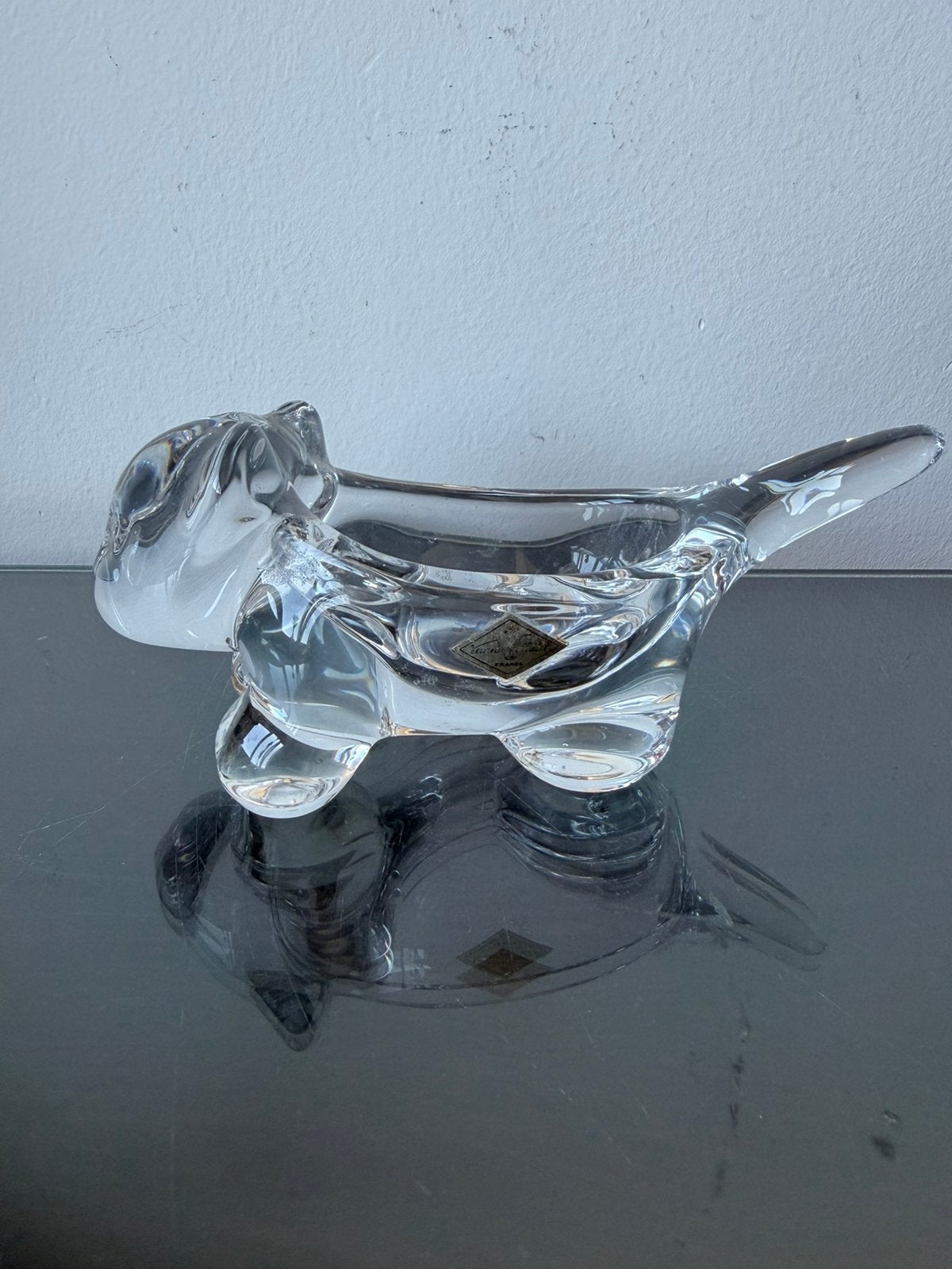 Art Vannes France kristal schaaltje kitten poesje, Ophalen of Verzenden