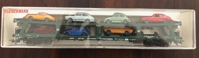 Fleischmann 5285 modeltrein auto transporter, Gelijkstroom, Fleischmann, Wagon, Ophalen of Verzenden