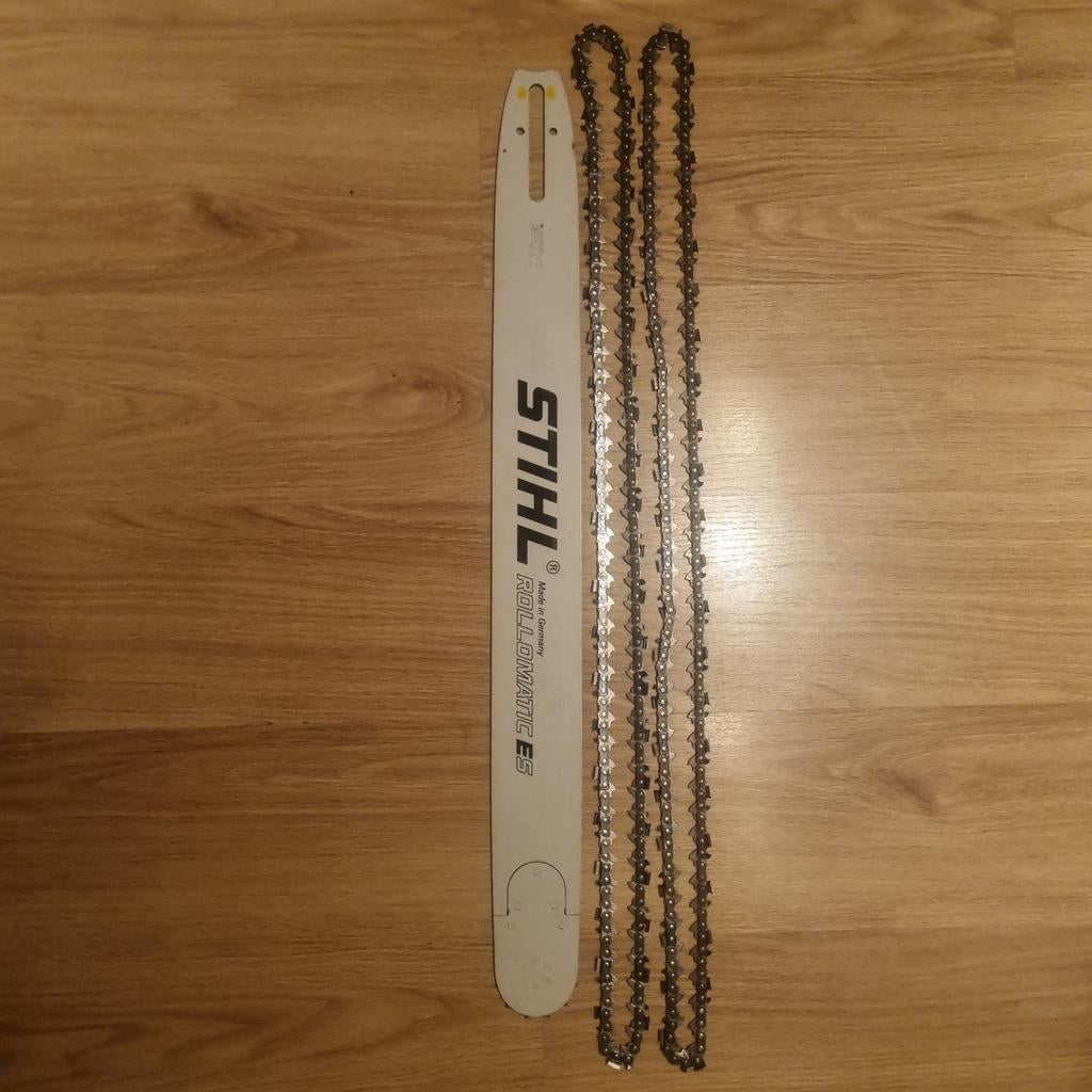 Nieuwe Stihl kettingzaagblad 75cm met 2 nieuwe kettingen, Tuin en Terras, Handzagen, Nieuw, Ophalen of Verzenden