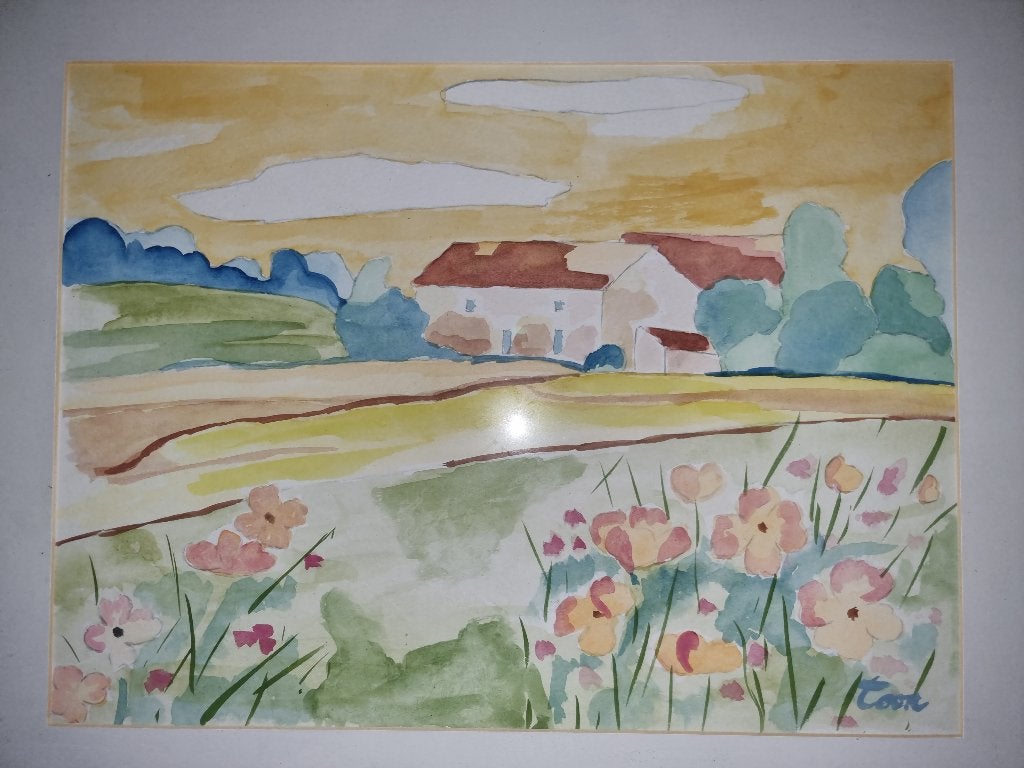 Toon Hermans Aquarel, Antiek en Kunst, Ophalen