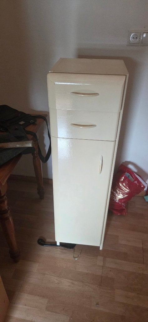 Smalle vintage kast / ladekast, Huis en Inrichting, Kasten | Ladekasten, Ophalen, Vintage, retro, Minder dan 50 cm, Gebruikt