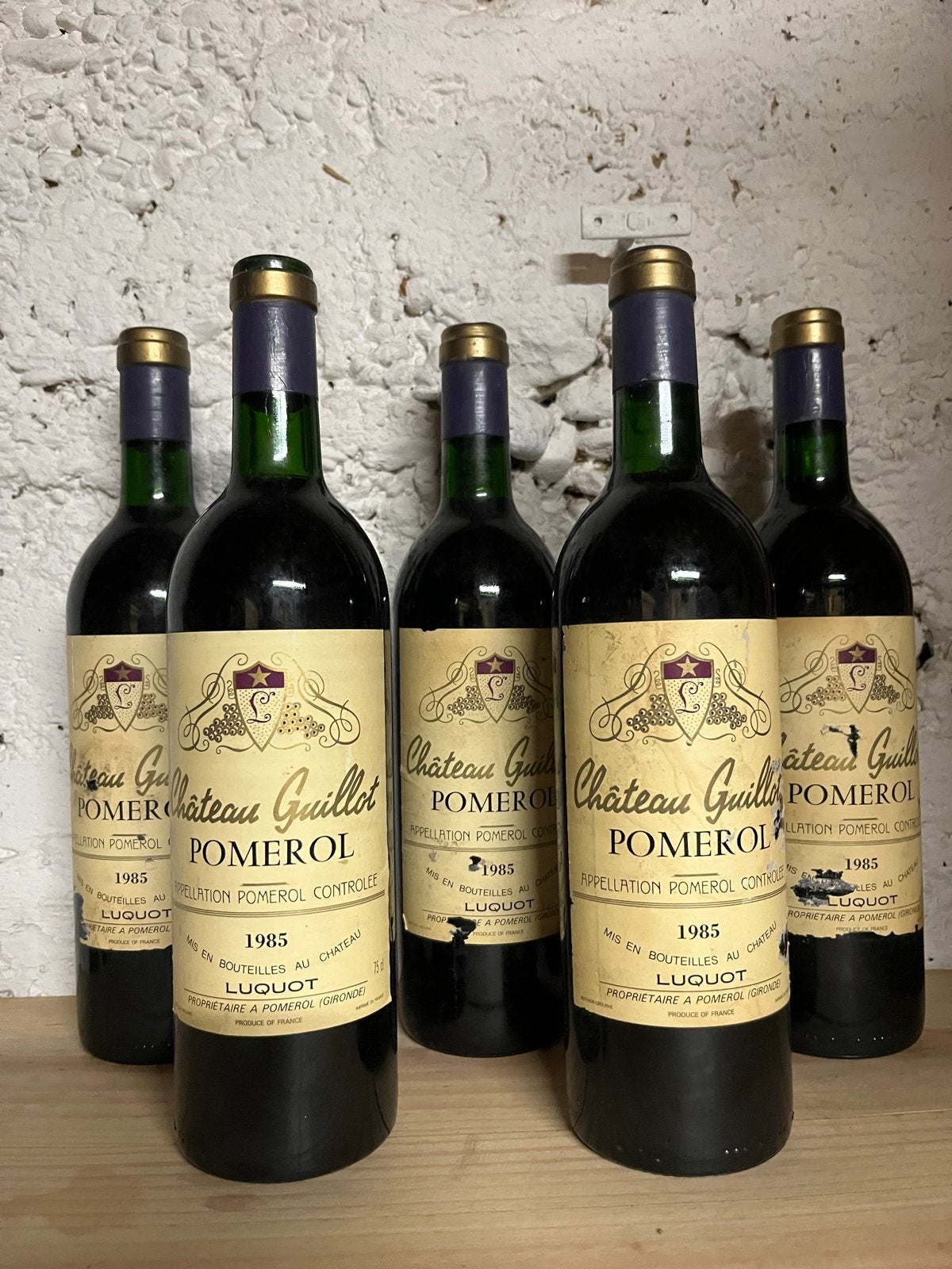 Château Guillot Pomerol 1985 - 5 flessen, Ophalen, Frankrijk, Nieuw, Rode wijn
