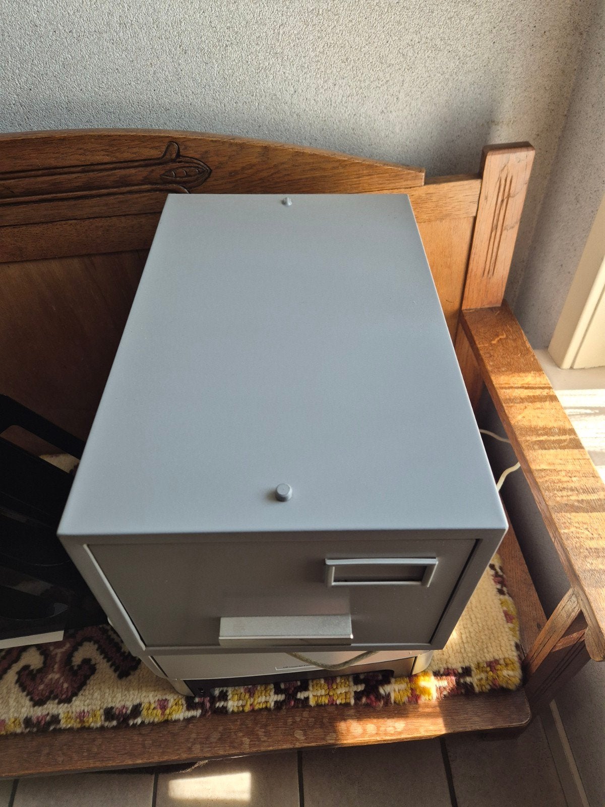 Metalen archiefkastje met lade, Minder dan 50 cm, Gebruikt, Ophalen of Verzenden, Minder dan 100 cm