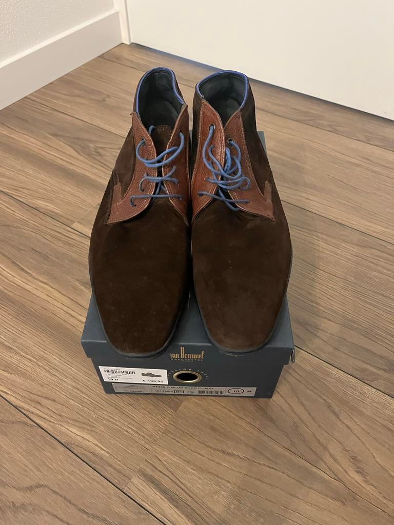 Van Bommel herenschoenen bruin blauw maat 45, Kleding | Heren, Schoenen, Ophalen, Zo goed als nieuw, Bruin, Veterschoenen