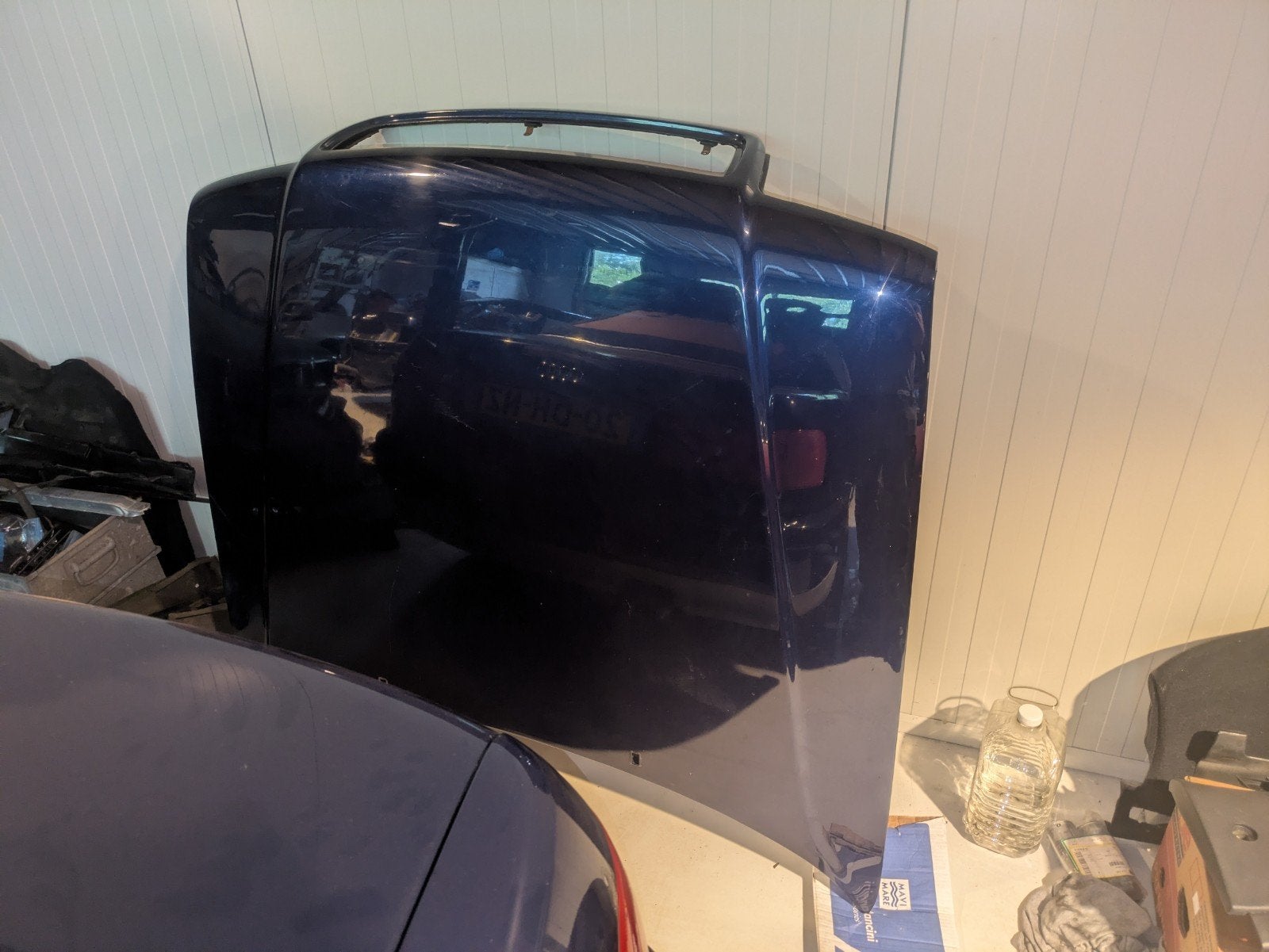 Audi 80 B4 Motorkap - Blauw met paarse tint, Auto-onderdelen, Carrosserie en Plaatwerk, Ophalen of Verzenden