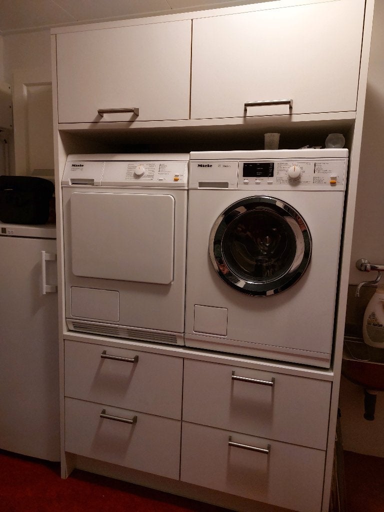 Miele wasmachine en droger set met kasten, Huis en Inrichting, Ophalen, Gebruikt
