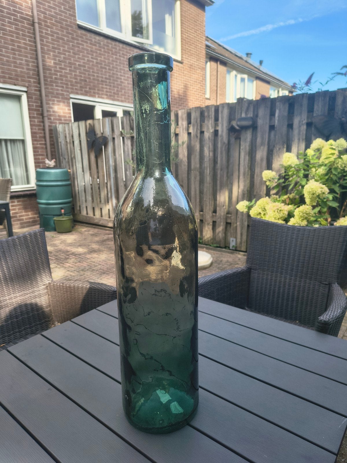 Mica Decorations Flesvaas Rioja - Gerecycled Glas, Ophalen of Verzenden, Gerecycled glas, Groen, Glas