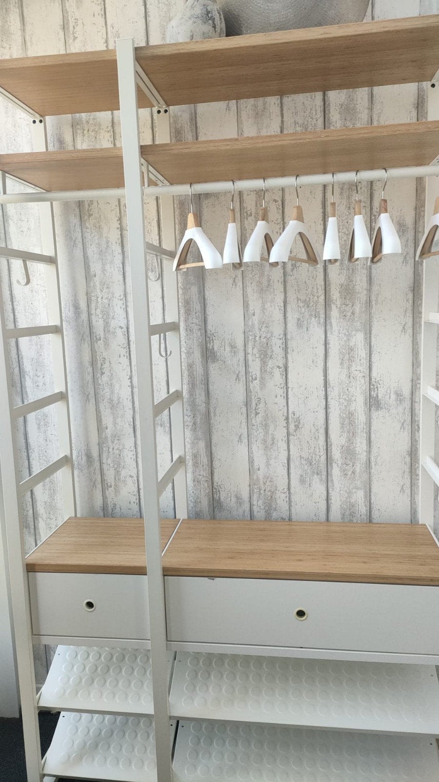 IKEA ELVARLI open kast met lades en planken, Gebruikt, 100 tot 150 cm, Modern, Scandinavisch, 25 tot 50 cm