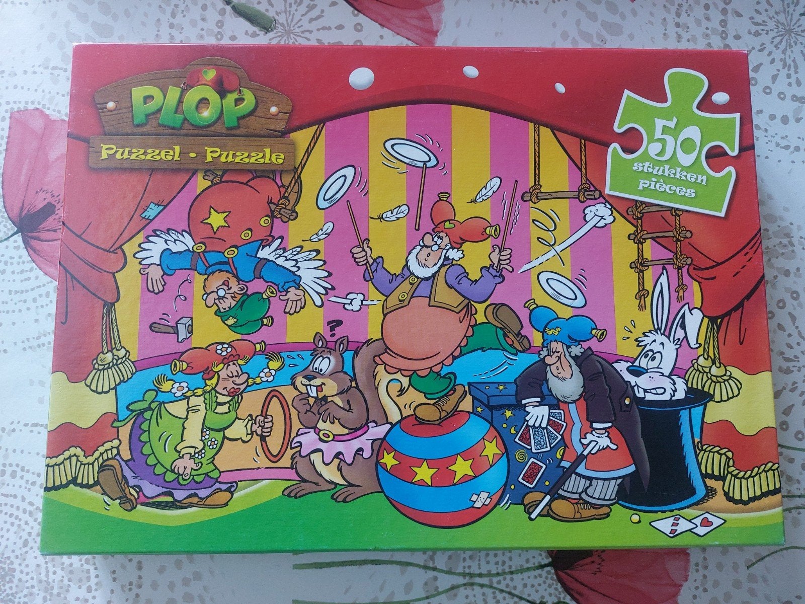 Kabouter Plop puzzel, 50 stukjes., Ophalen of Verzenden, 10 tot 50 stukjes, Zo goed als nieuw, 4 tot 6 jaar
