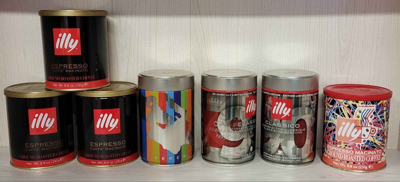 ILLY KOFFIE VERZAMEL BLIKKEN COLLETORS ITEMS, Verzenden, Object, Metaal