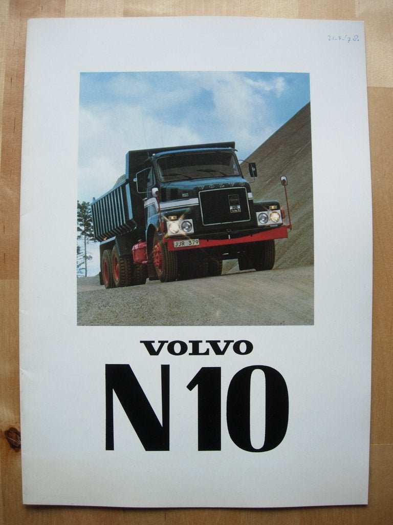 Volvo N10 Brochure 1976 – Torpedo Neus, Volvo, Zo goed als nieuw, Volvo, Ophalen of Verzenden