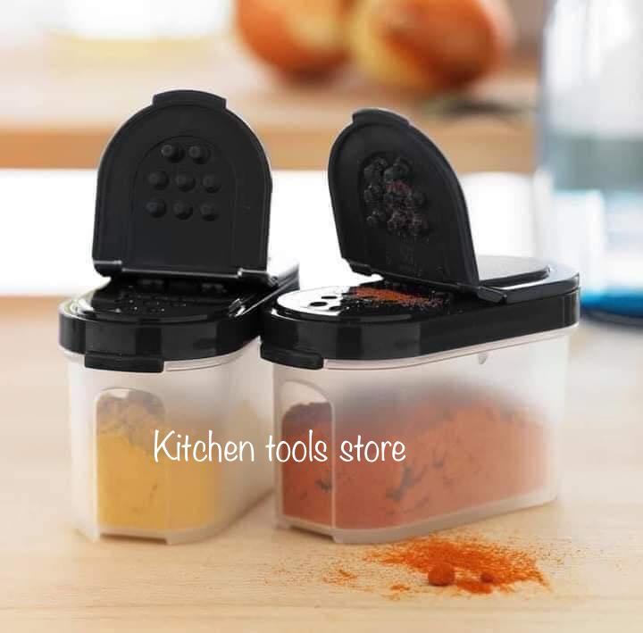 Tupperware ruimtespaarders kruidenovaaltjes set 2x 100 ml, Ophalen of Verzenden, Nieuw, Bus of Trommel
