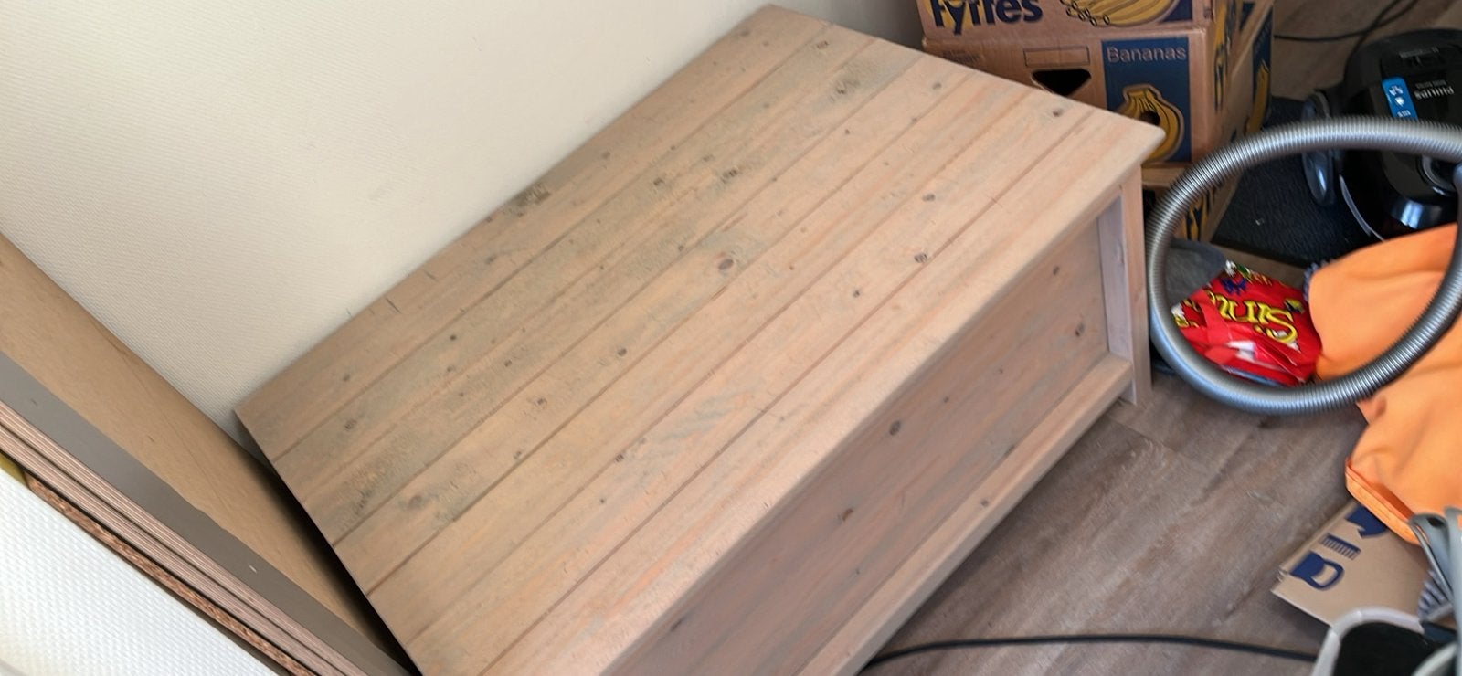 Grote houten opbergkist met deksel, Ophalen, Zo goed als nieuw, 50 tot 100 cm, Minder dan 50 cm