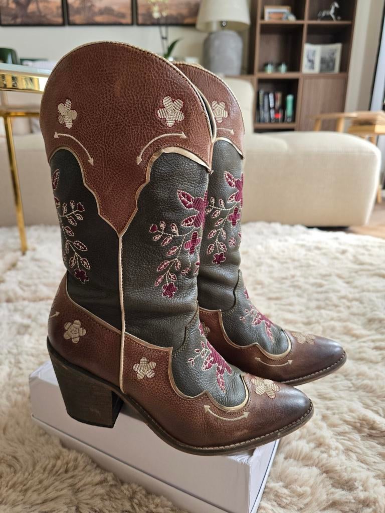 Geweldige La Pintura 39 Limited Edition Cowboylaarzen, Hoge laarzen, Bruin, Ophalen of Verzenden, La Pintura