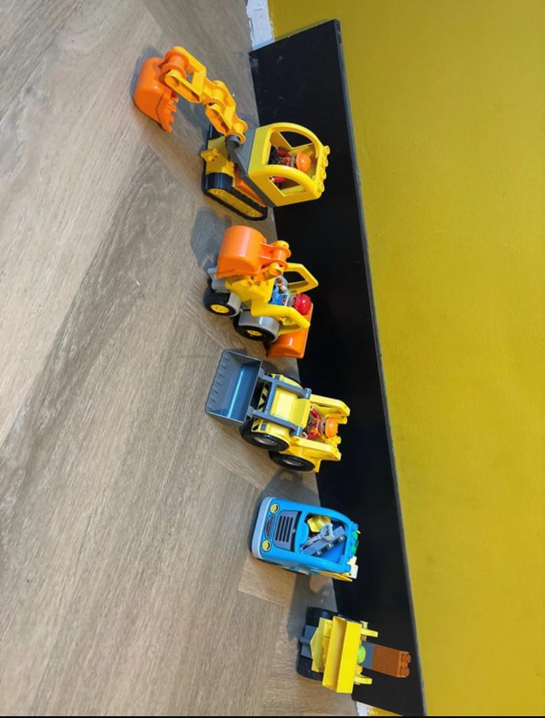 Lego Duplo Voertuigen Set - Graafmachines en Auto, Ophalen of Verzenden, Zo goed als nieuw