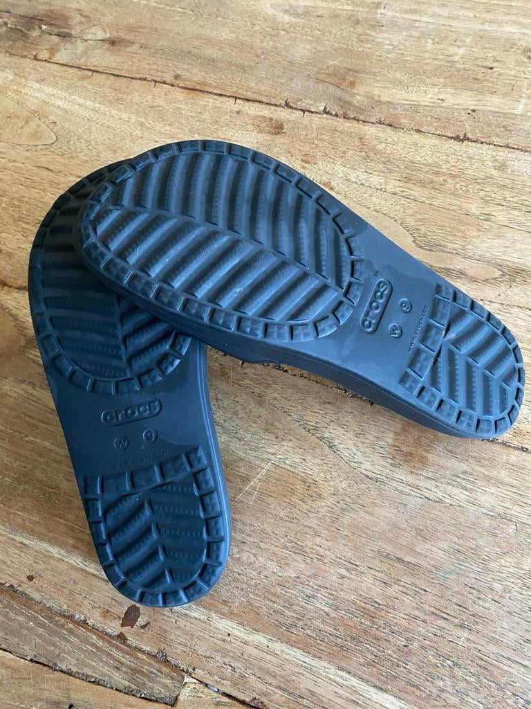 Nieuwe  Crocs instappers mt 9 - Ideaal voor douche/camping, Ophalen of Verzenden, Gedragen, Zwart, Instappers