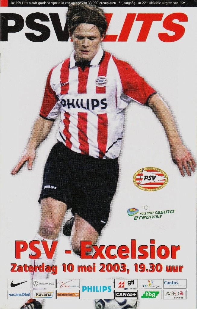 PSV - Excelsior 2003, Ophalen of Verzenden, Zo goed als nieuw, PSV, Overige typen