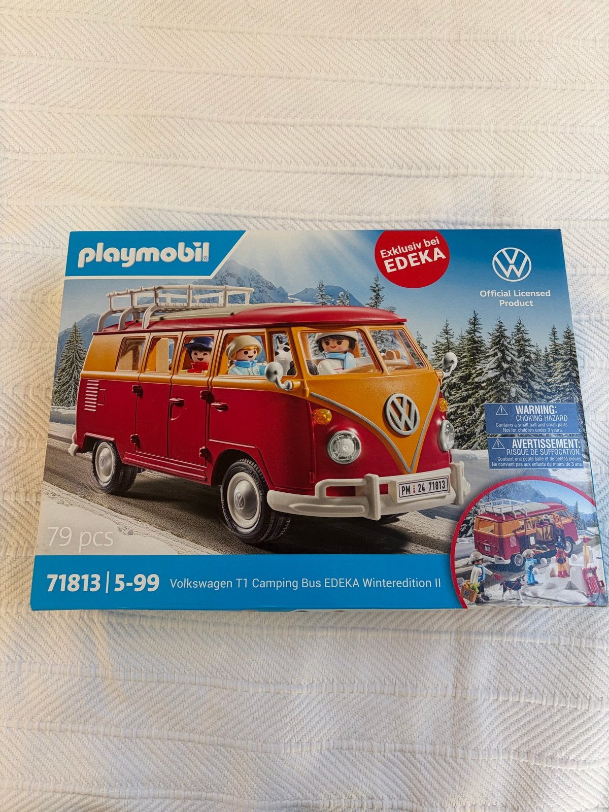 PLAYMOBIL Volkswagen T1 Camping Bus EDEKA Winteredition II, Ophalen of Verzenden, Nieuw