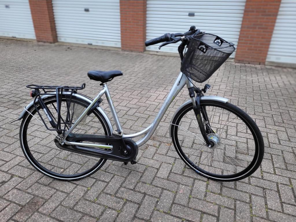 Kalkhoff VMG Damesfiets 7 versnellingen, maat 53, 53 tot 56 cm, Velgrem, Versnellingen, Zo goed als nieuw